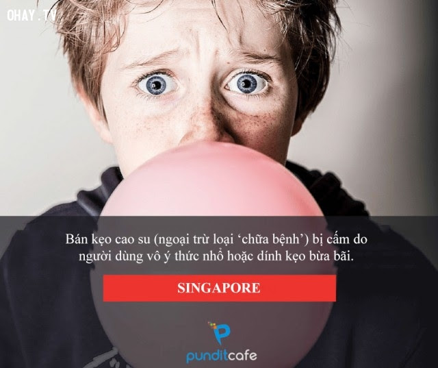 Bán kẹo cao su - Singapore,luật lệ,những điều thú vị trong cuộc sống,chuyện lạ
