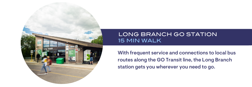Long Branch GO Station - 15 Minute Walk