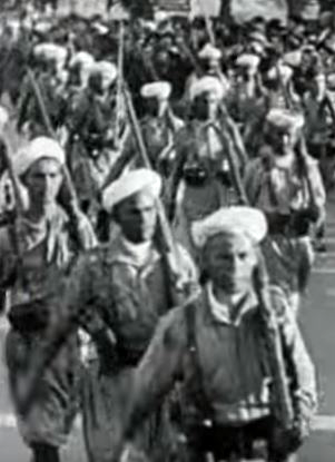 Combattants marocains (tabors) au service du général Franco et de sa croisade