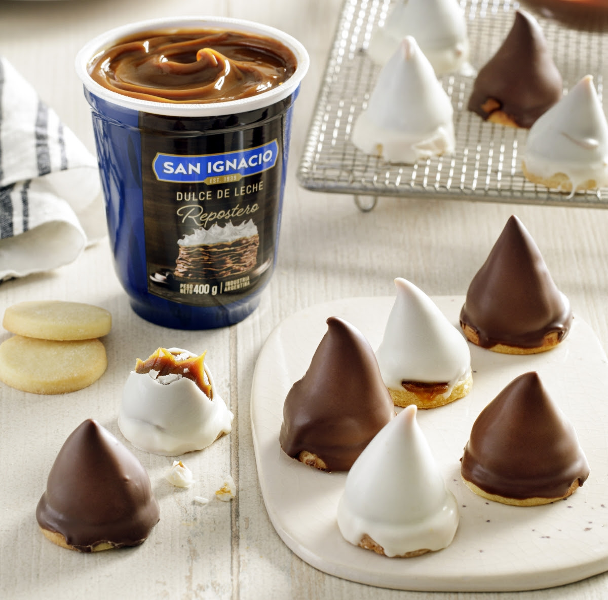 conitos de dulce de leche