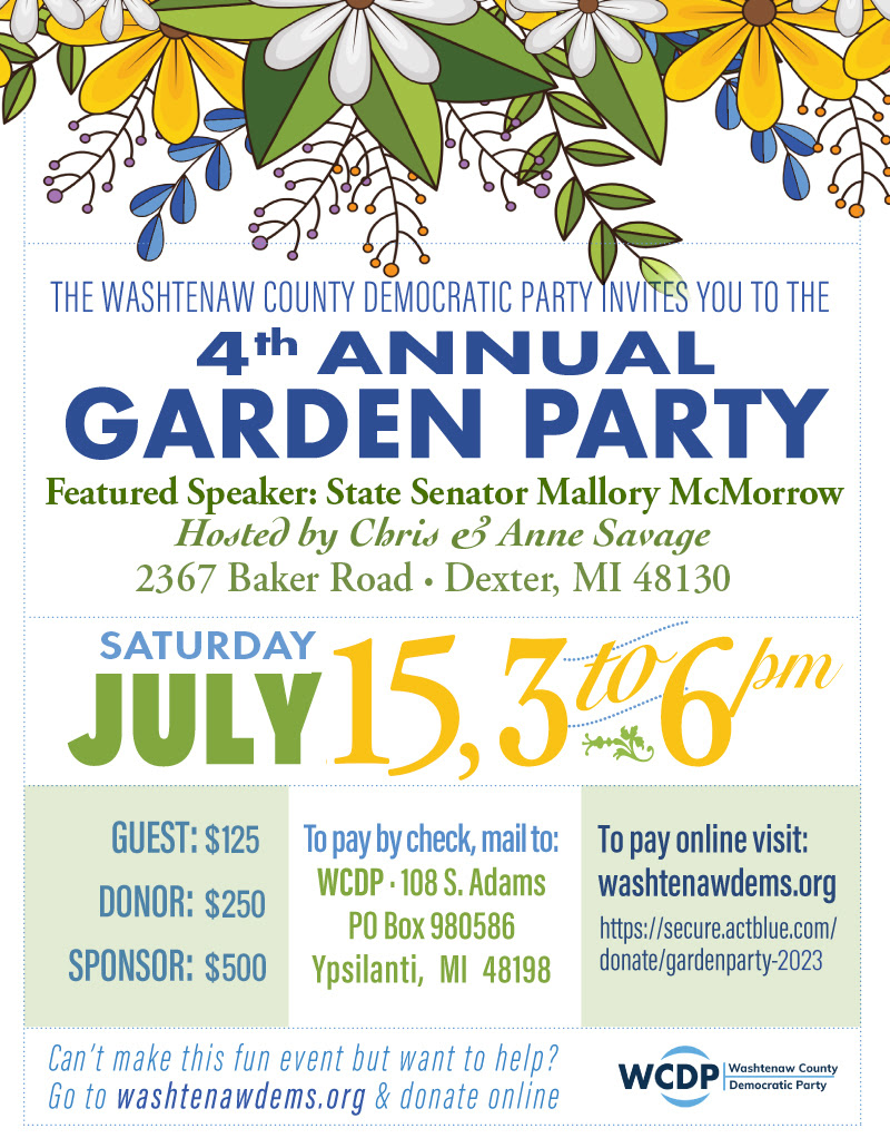 Save the date card for the garden party