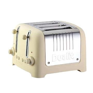 Dualit Lite Traditional Design 46242 CHUNKY Toaster in Cream Soft Touch Finish