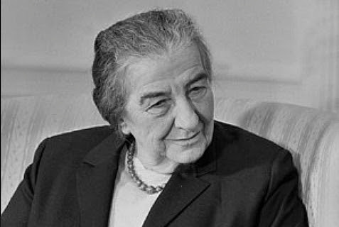 Golda Meir, Prime Minister of Israel from 1969 to 1974.