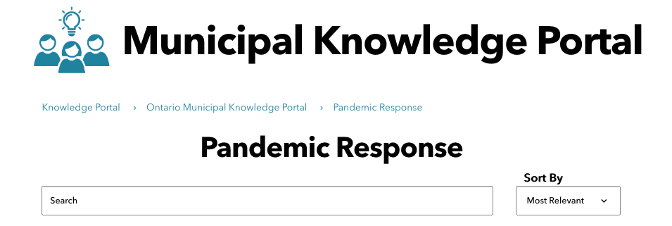 Municipal Knowledge Portal: Pandemic Response