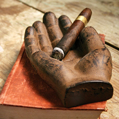 Cast Iron Hand Cigar Ashtray