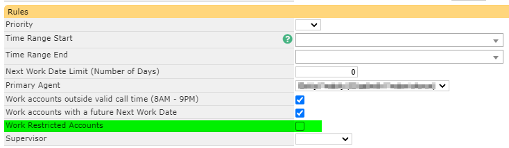 worklist restricted accounts