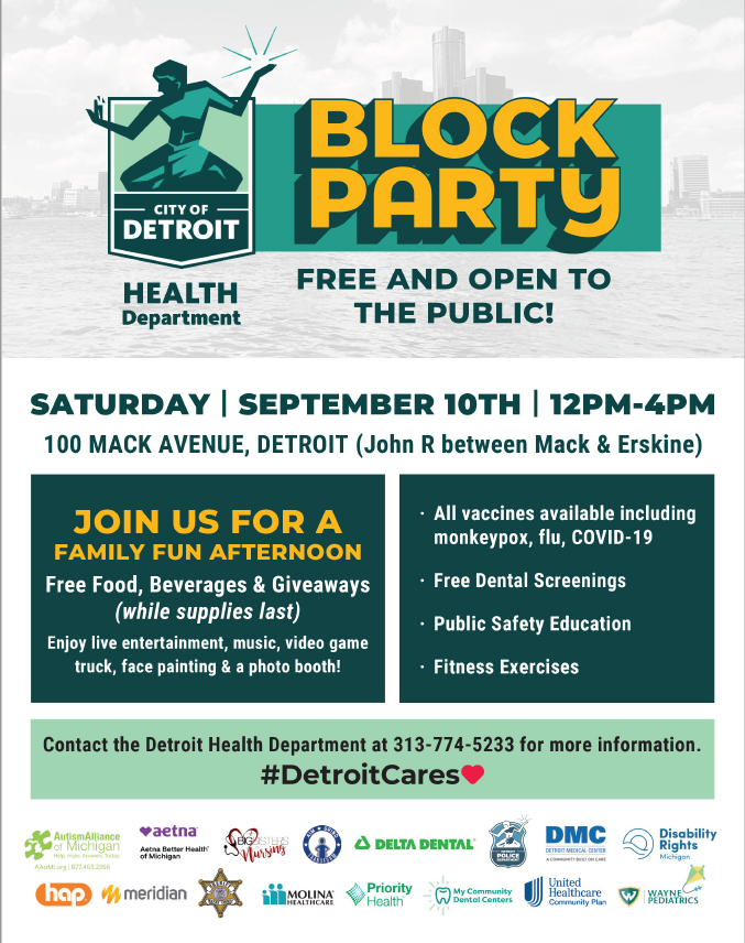 Health Depart Block Party graphic