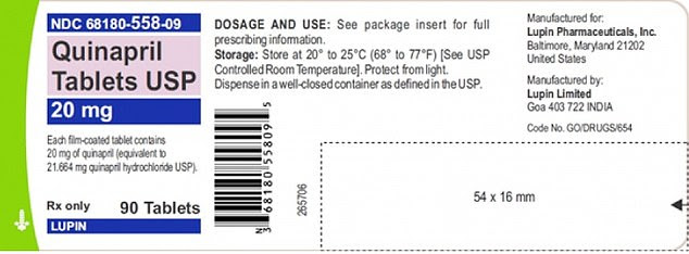 Quinapril treats high blood pressure in roughly 1 million Americans, but certain batches had nitrosamine which when taking over a long period of time at higher-than-acceptable doses can cause cancer