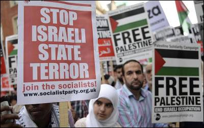 Manifestación en contra de Israel celebrada en en Londres el 22 de julio.