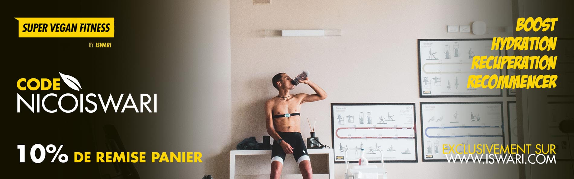 code remise promo iswari super vegan fitness sport