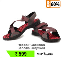 Reebok Coalition Sandals Grey/Red