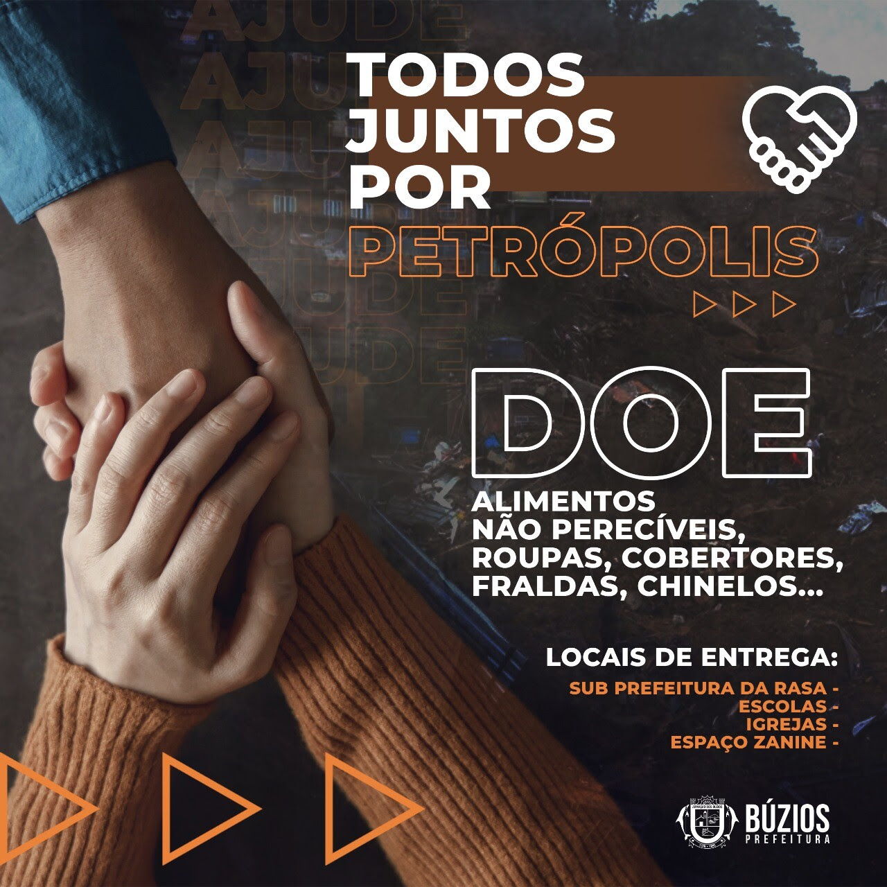 Búzios envia equipe de força-tarefa para ajudar a cidade de Petrópolis