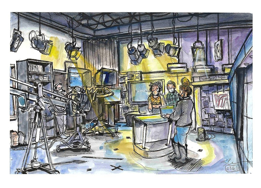 Our Multimedia Center, drawn by Steven White (Communication ’92), was featured in Virginia Tech’s Daily Doodles in March