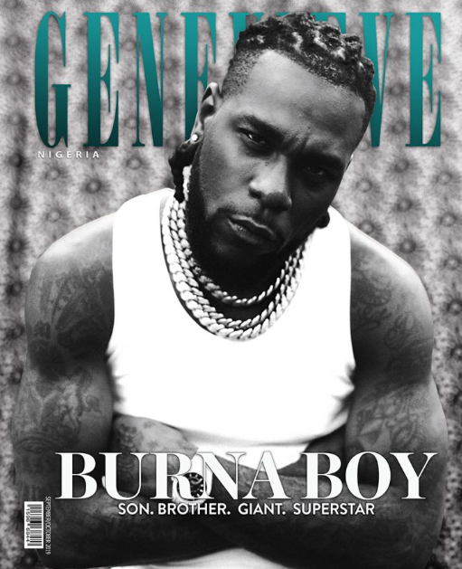 Burna Boy covers October edition of Genevieve Magazine (Photos)
