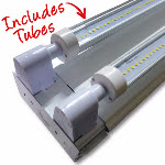 Fixture kits include fixture plus bright, energy-efficient LED tubes