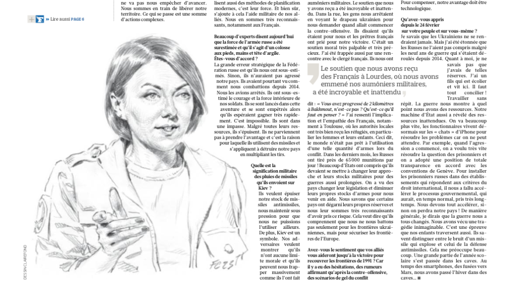 „Prowadzimy wojnę sprawiedliwą, nasi żołnierze bronią swojej ojczyzny i nie mają gdzie się wycofać” - Hanna Malyar w rozmowie z Laurą Mandeville w „Le Figaro”