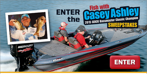 Enter the Fish with Casey Ashley Sweepstakes. Enter button.