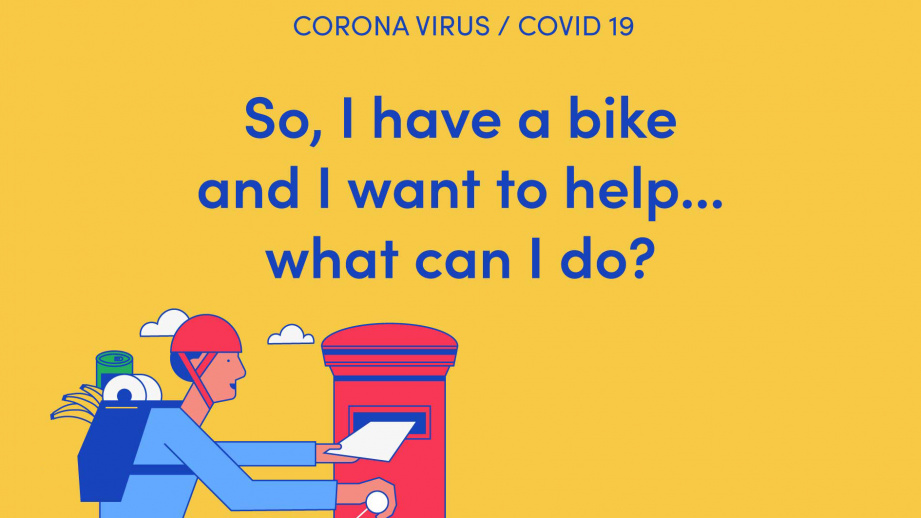 I have a bike and I want to help...What can I do?