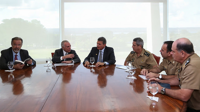 Actual presidente golpista Michel Temer en reunión sobre Seguridad Pública en Brasilia  - Créditos: Marcos Corrêa/PR