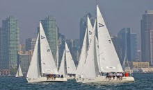 J/105s sailing off San Diego