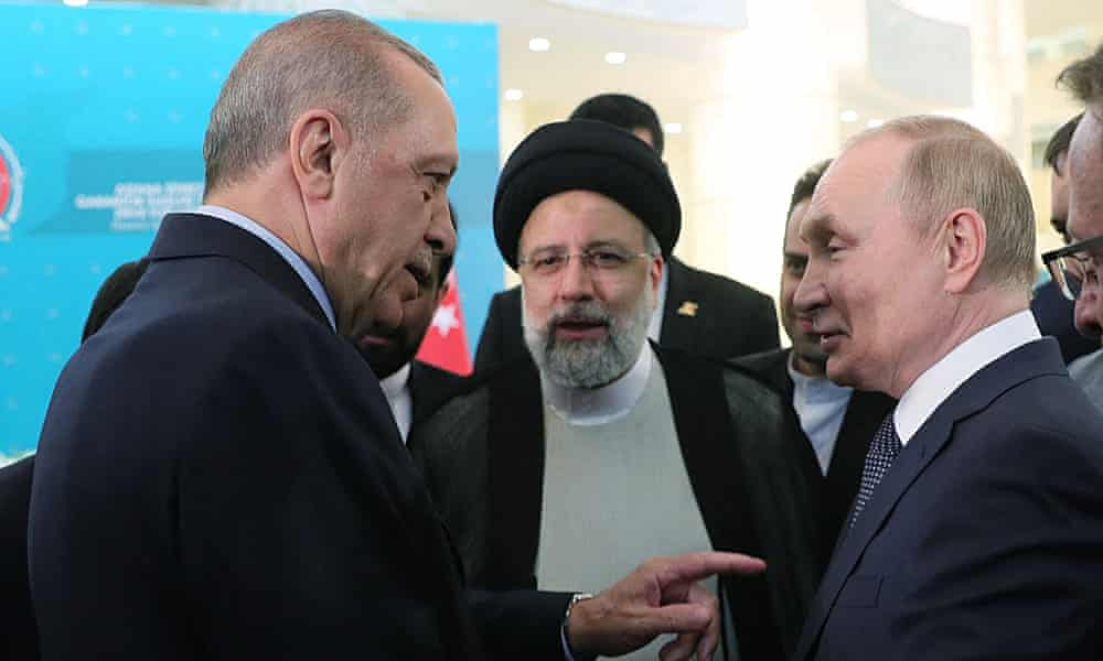 Russian president endorsed by Iran for invasion of Ukraine but clashes with Turkey at summit