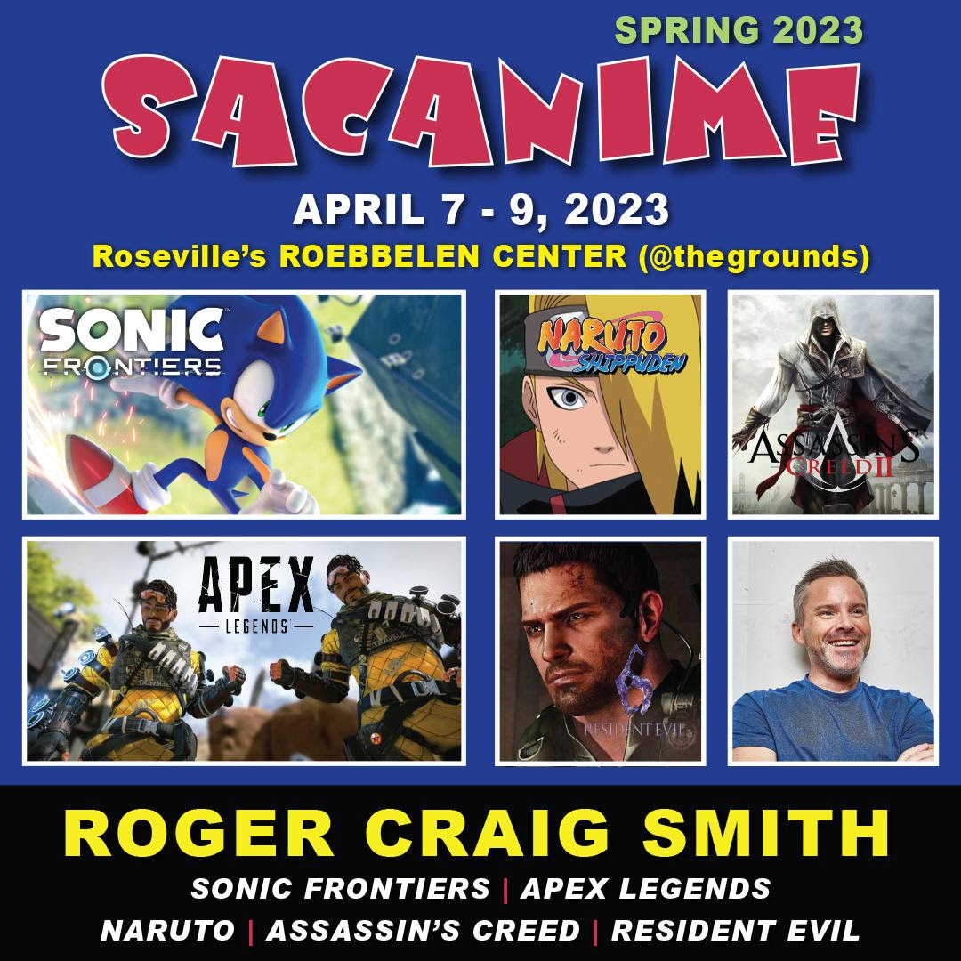 Roger Craig Smith and the cast of Sonic Frontiers at SacAnime Spring