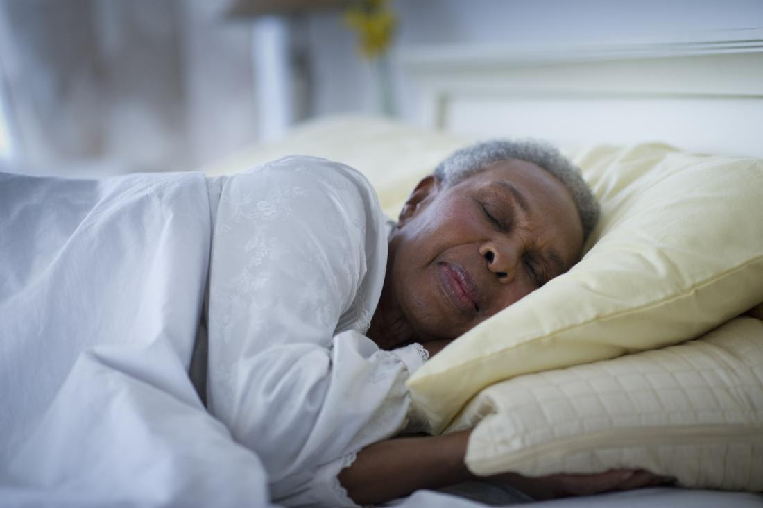 older woman sleeping