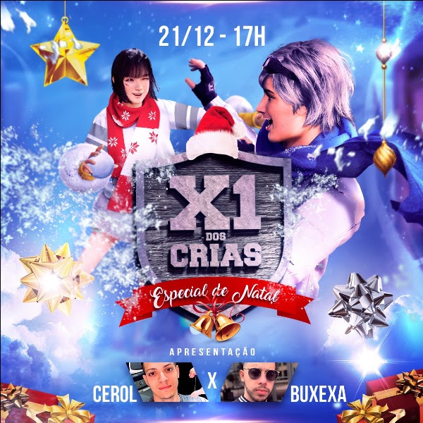 Com participação de alguns dos maiores nomes do Free Fire, acontece neste  sábado (21), o X1 dos Crias - Especial de Natal - Decora GAMES