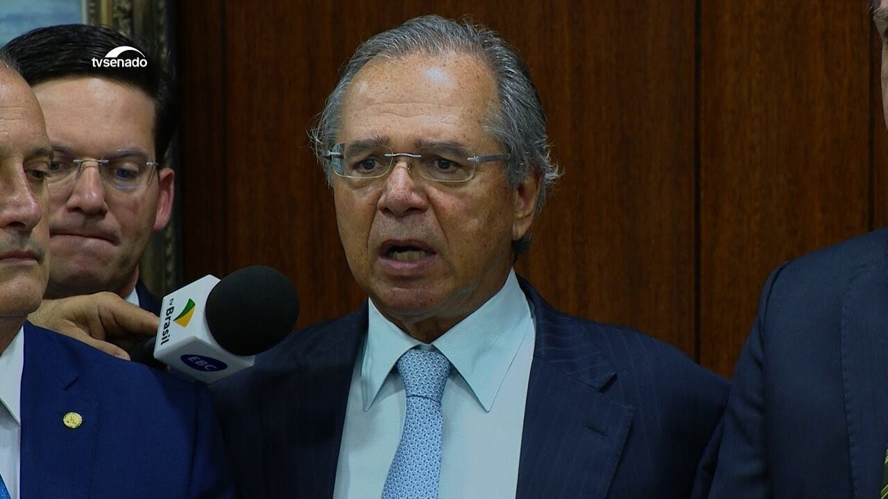 Paulo Guedes discursa na entrega do pacote econômico ao Congresso Paulo Guedes discursa na entrega do pacote econômico ao Congresso