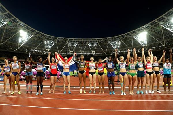 The heptathlon field after the 800m at the IAAF World Championships London 2017 (Getty Images)