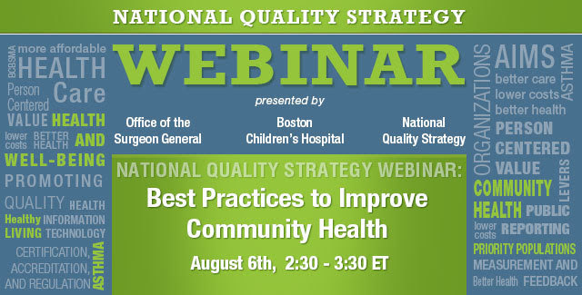 NQS Webinar on Best Practices to Improve Community Health