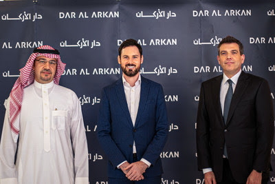 From left - Nawfal Khudairy, Chairman of Compass, Luke Sommerville, Managing Director of Compass, Ziad El Chaar, Vice Chairman of Dar Al Arkan Properties