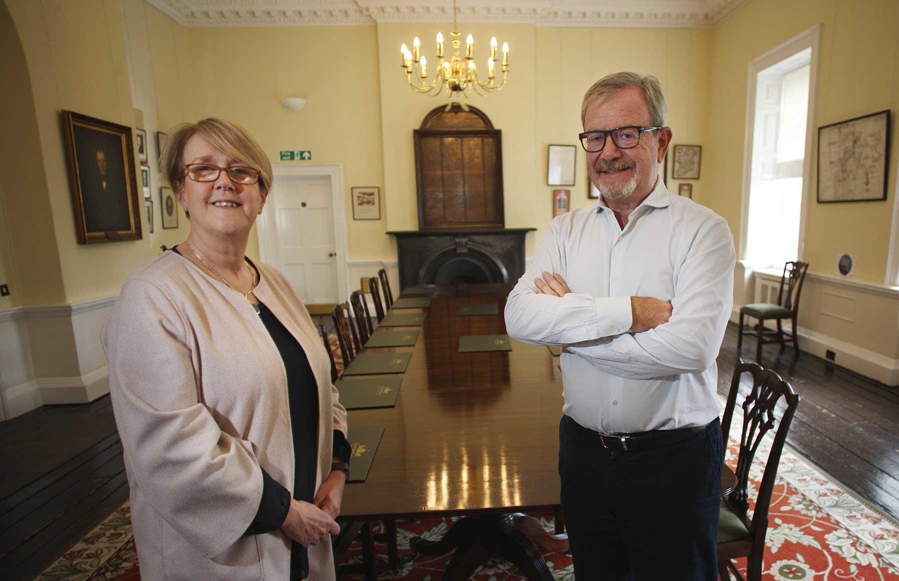 Paula Reynolds, Chief Executive and David Watters of Belfast Charitable Society 