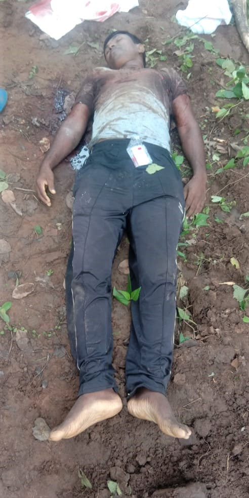  The body of pastor Munshi Devu Tado in Gadchiroli District, Maharashtra, India. (Morning Star News)