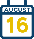 August 16 Calendar Icon