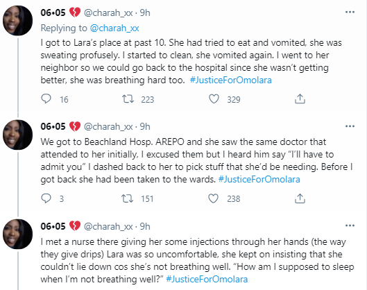 #JusticeForOmolara trends as lady recounts how her friend died due to alleged negligence in a Lagos hospital