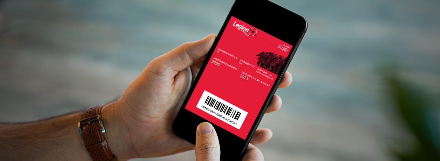 Digital membership card seen on a smart phone screen