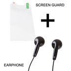 Scratch Guard for 5" Mobile Phone + 3.5mm Earphone 