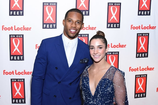Victor Cruz and Aly Raisman lend their support at the Foot Locker Foundation's 16th annual On Our Feet Fundraising Gala