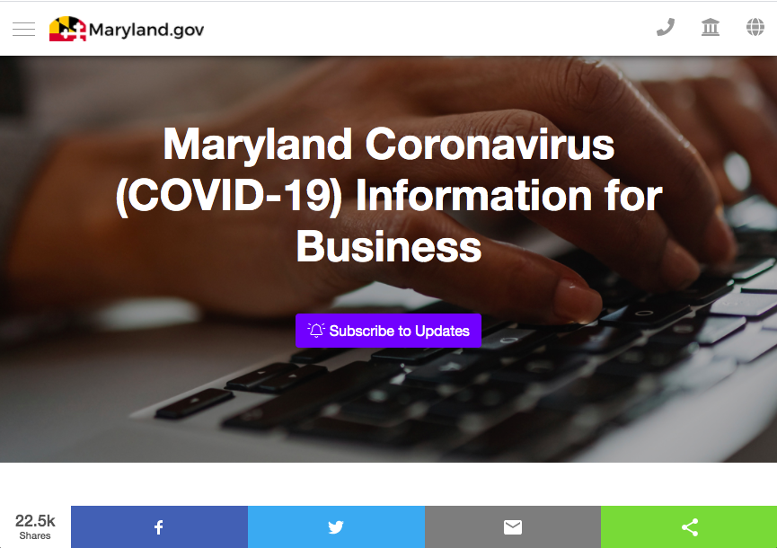 Maryland Business Express Website