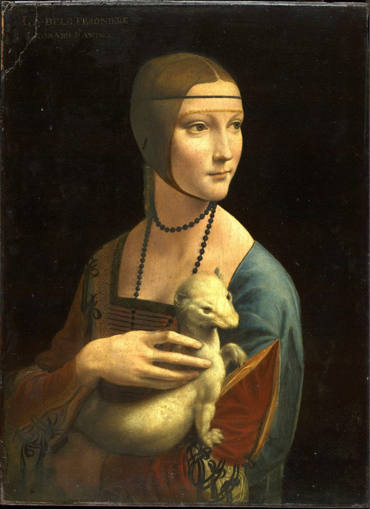 Leonardo da Vinci, "Lady with an Ermine" (1489–90) (via Wikimedia Commons)