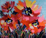 Orange and Red Poppies - Posted on Saturday, February 28, 2015 by Pamela Gatens