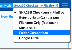 Select the Folder Comparison