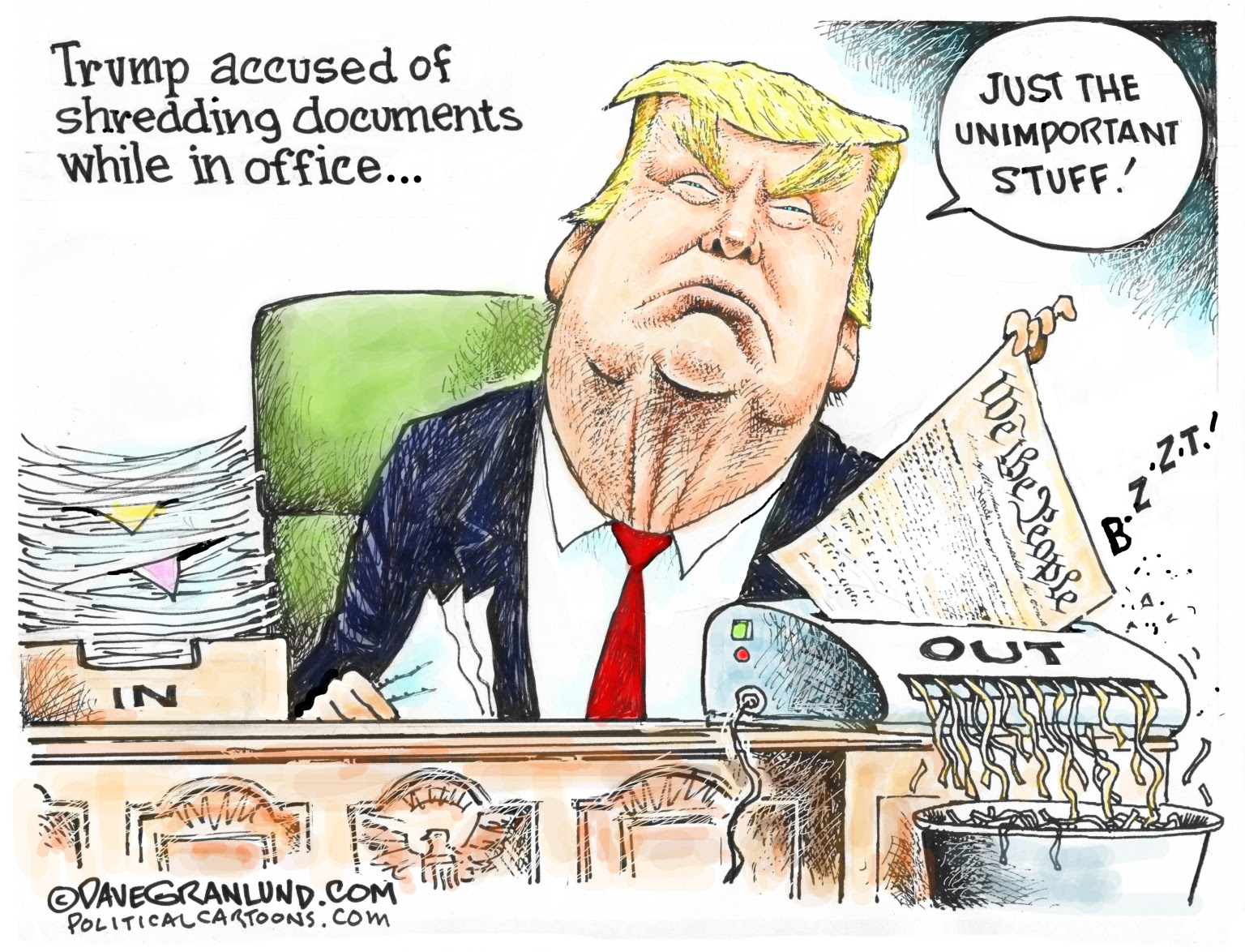 Trump shreds the constitution while Republicans are silent.