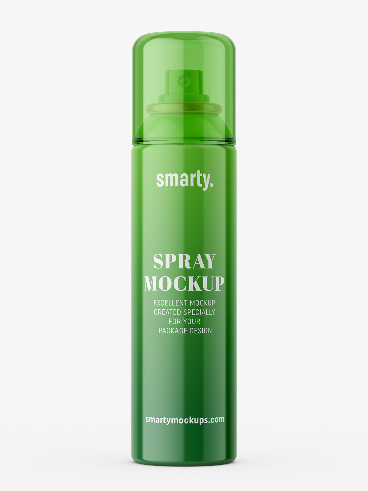 Free glossy cosmetic spray mockup Smarty Mockups