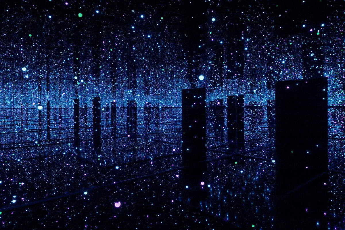 'Infinity Mirrored Room - Filled with the Brilliance of Life ' by artist Yayoi Kusama 