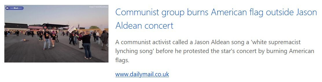 Daily Mail on Aldean Flag Burning