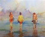 Figures on the beach - Posted on Thursday, April 9, 2015 by Joseph  Mahon