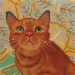 Darby, a painting of a cat that will be given away, free! - Posted on Friday, April 10, 2015 by Diane Hoeptner