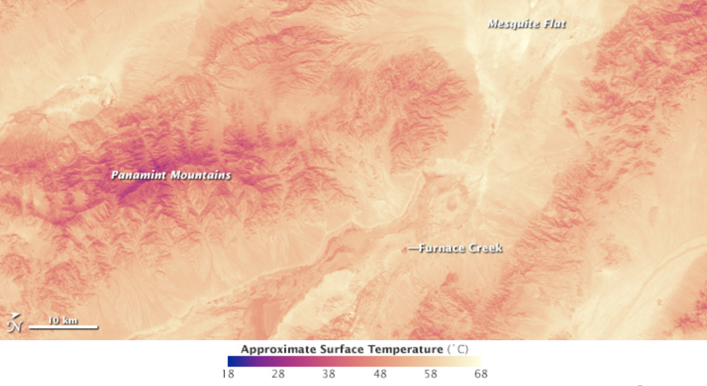 infrared temperature imagery.